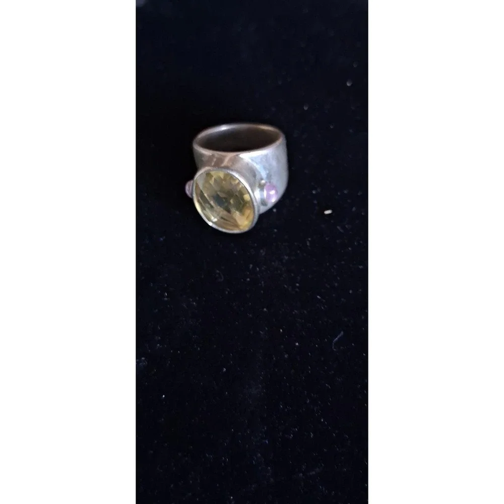 925 WHITNEY KELLY amethyst & Citrine Size 7 Sterling Silver Ring